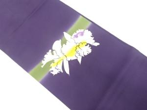 作家物　塩瀬手描き菖蒲模様名古屋帯